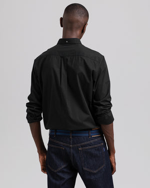 GANT The Broadcloth Regular Shirt Black - Hobo Menswear
