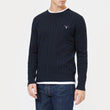 Load image into Gallery viewer, GANT - MEN'S COTTON CABLE CREW EVENING BLUE - Hobo Menswear