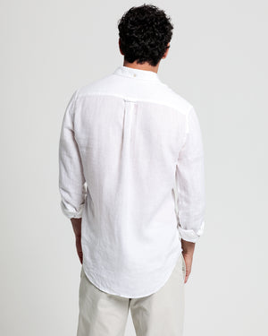 The Linen Shirt Regular Fit White - Gant - Hobo Menswear
