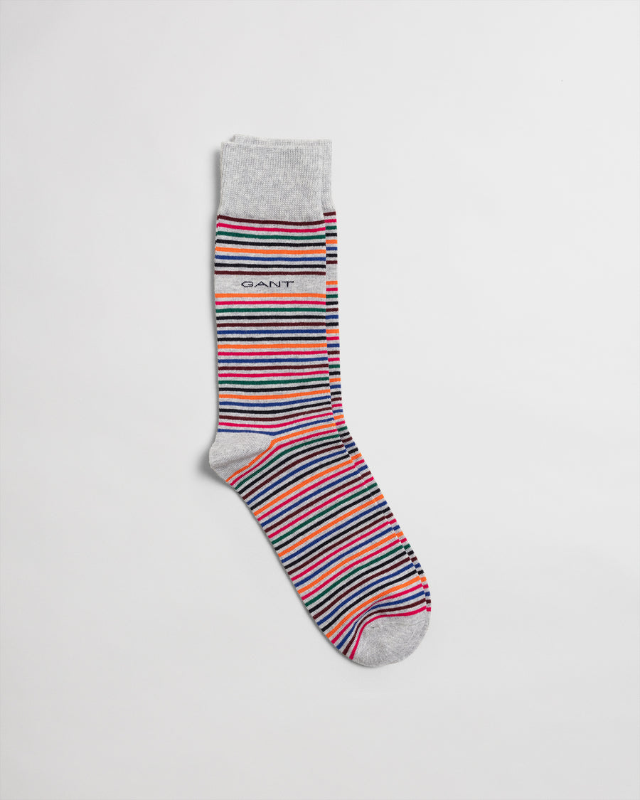 GANT 1-Pack Multi Stripe Sock Grey - Hobo Menswear