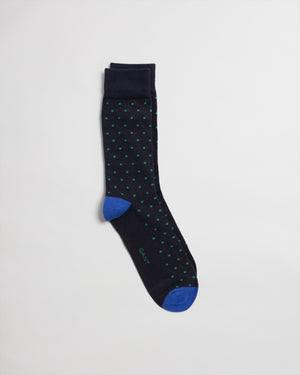 GANT 1-Pack Contrast Dot Socks Black - Hobo Menswear
