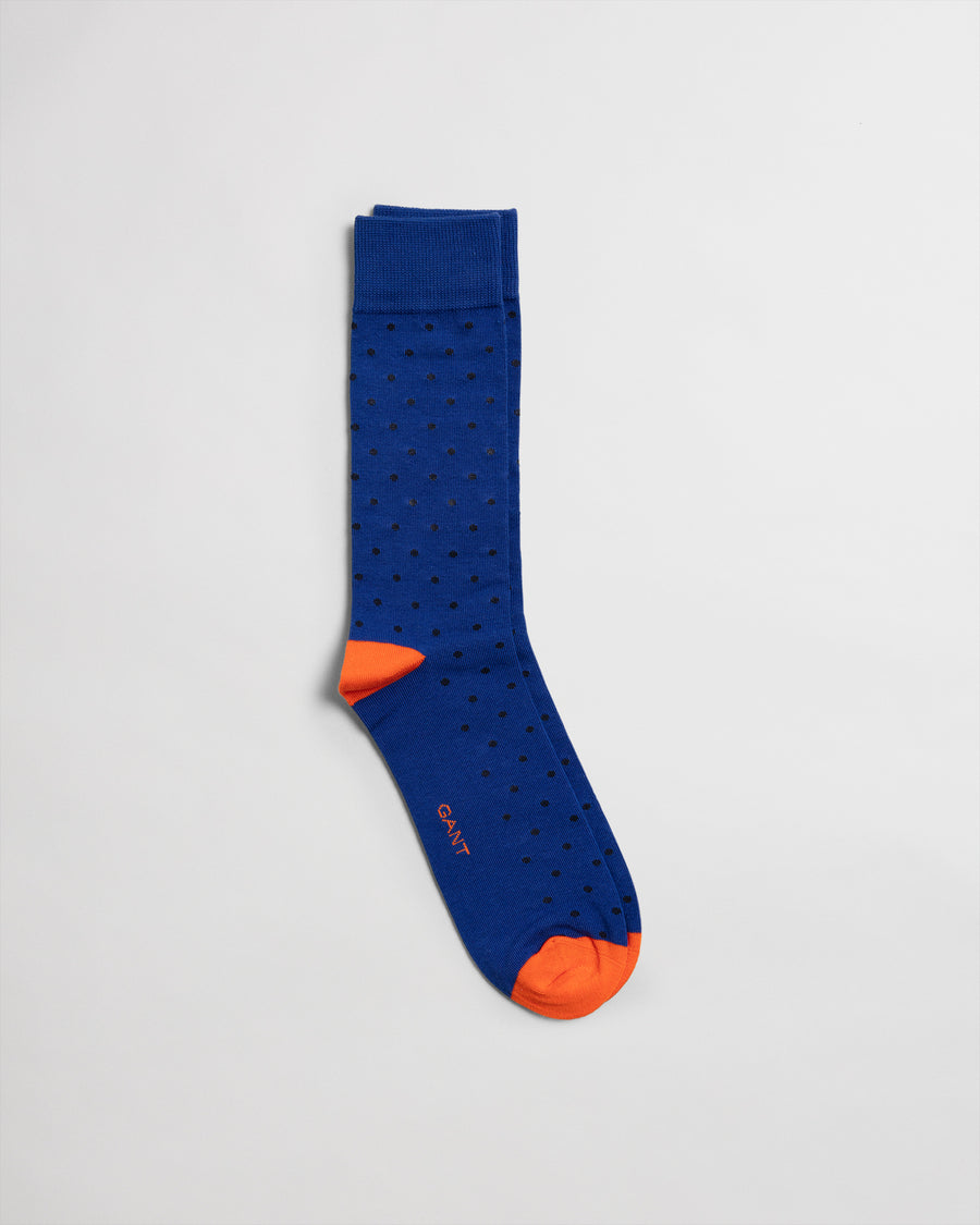 GANT 1-Pack Contrast Dot Socks Blue - Hobo Menswear