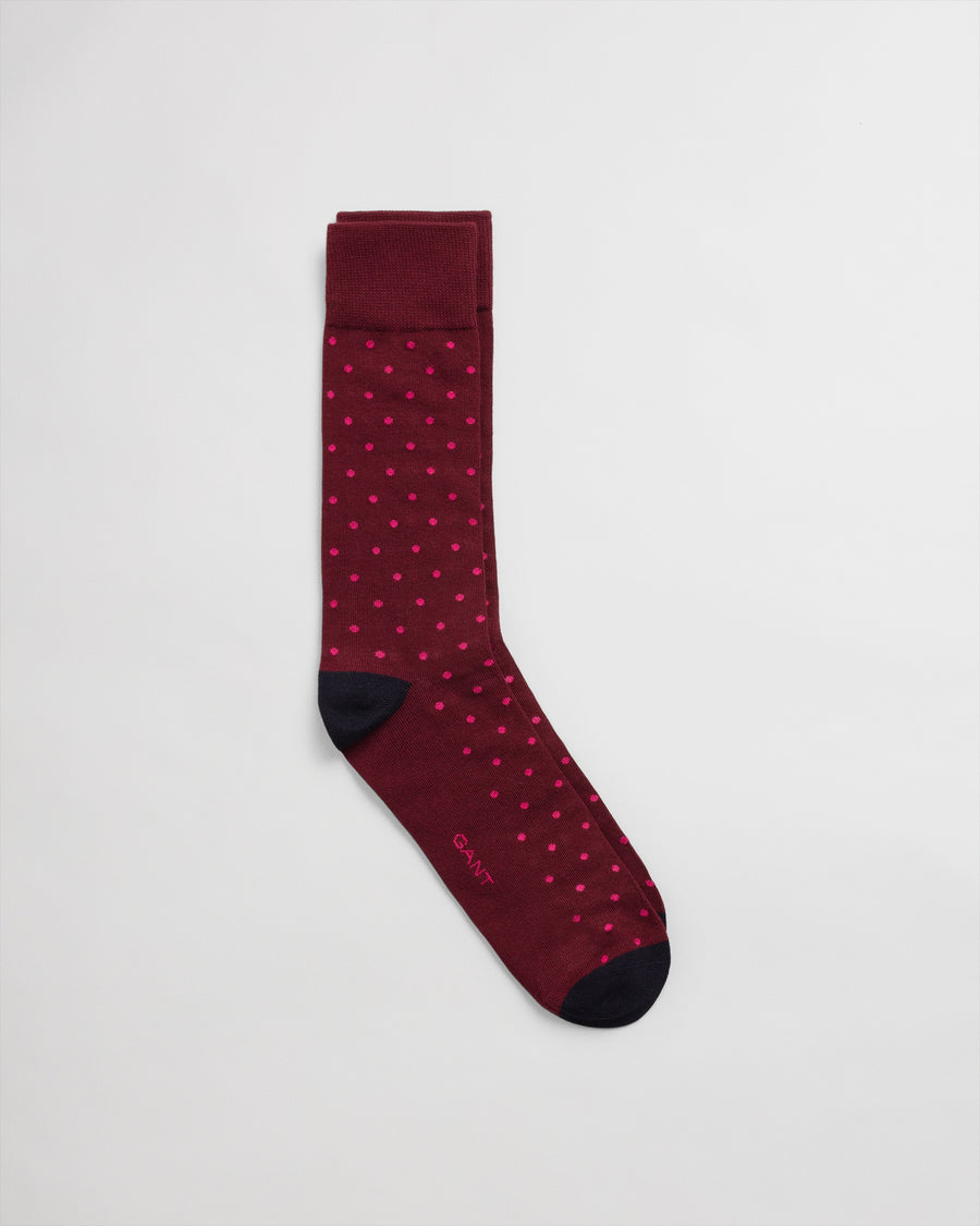 GANT 1-Pack Contrast Dot Socks Red - Hobo Menswear