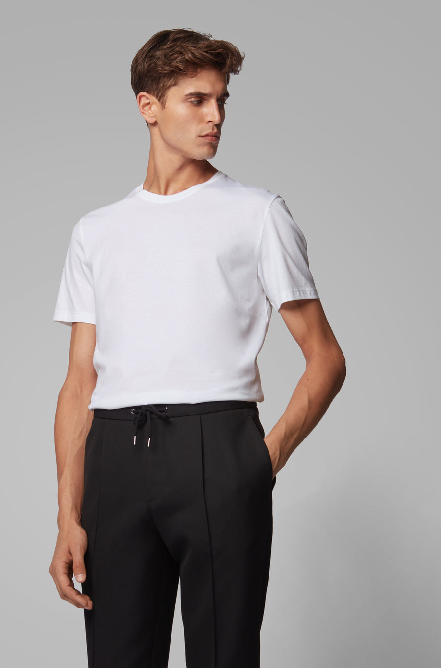 BOSS White Tiburt T-Shirt - Hobo Menswear