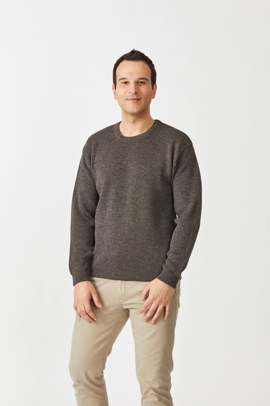 Fisherman’s Rib Crew Neck Sweater - Hobo Menswear