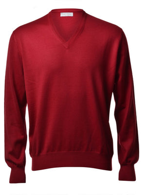 Extra Fine Merino V Neck Sweater - Hobo Menswear