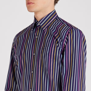 Paul&Shark Long Sleeve Stripe Woven Shirt - Hobo Menswear