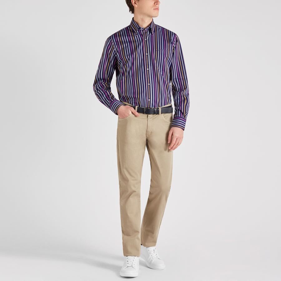 Paul&Shark Long Sleeve Stripe Woven Shirt - Hobo Menswear