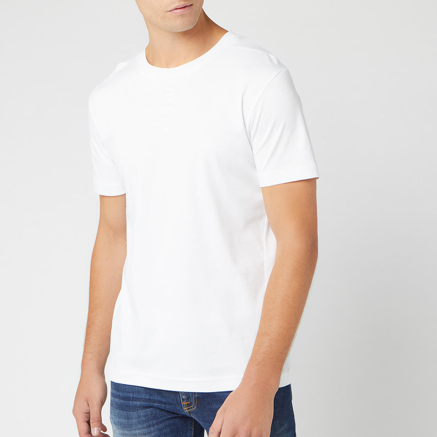 BOSS Men's Talbo Vertical Small Logo T-Shirt - White - Hobo Menswear